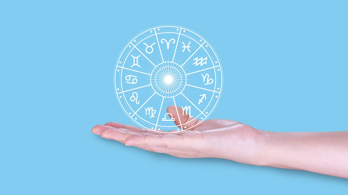 turning 30: hands holding astrology birth chart illustration