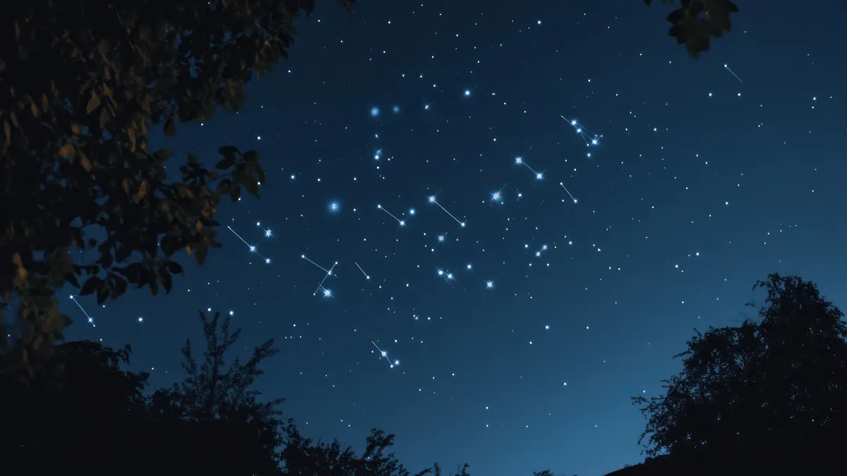 when does saturn return end: night sky constellations stars illustration for this article